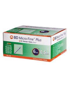 BD Micro-Fine+ Insulin Syringe 31g × 6mm 0.5ml 100's