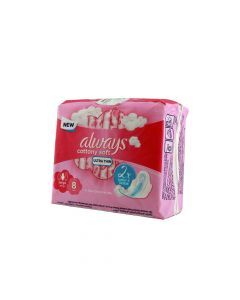 Always Cottony Soft Ultra Thin Large With Wings Pads 8's