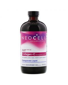NeoCell Collagen + C Pomegranate Liquid 16 fl oz,  473 mL