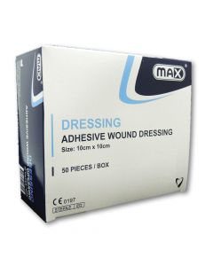 Max Adhesive Wound Dressing 10 cm x 10 cm 50's