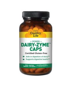 Country Life Power Dairy-Zyme Digestive Enzyme Supplement Capsules, Pack of 50 's