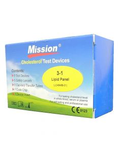 Mission Cholesterol Device Test Strips, Pack of 5's