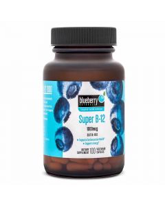 Blueberry Naturals Super B12 1000 mcg Vegetarian Capsules 100's B0074