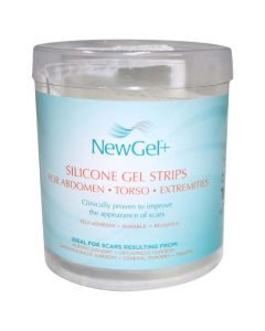 NewGel+ Clear Silicone Abdomen Gel Strips 2x 24  1's