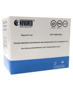 Novamed Waterproof Transparent Bandage 6 x 7 cm 100's
