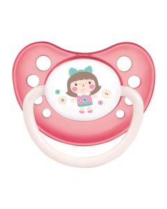 Canpol Babies Orthodontic Silicone Soother Toys Collection Design Pink Over 18 Months 23/258