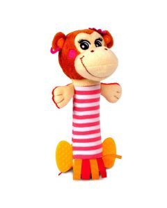Canpol Babies Baby Toy Pirates Friends Soft Squeaker Pink Monkey 68/034