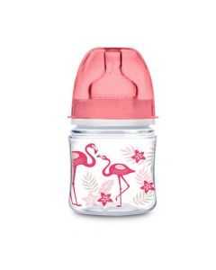 Canpol Babies EasyStart Jungle Pal Anti-colic Baby Feeding Bottle Pink 120 mL 35/226