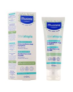Mustela Baby Stelatopia Emollient Face Cream For Atopic Prone Skin, Fragrance-Free 40ml
