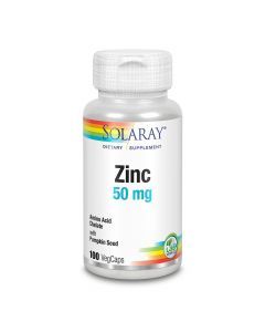 Solaray Zinc 50 mg Veg Capsules 100's