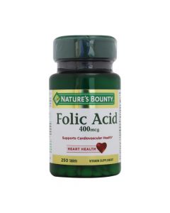 Nature's Bounty Folic Acid 400 mcg Tablets 250's