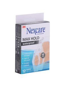3M Nexcare Max Hold Waterproof Bandage 12's