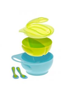 Brother Max Easy Hold Weaning Bowl Set 4+ Months Blue-Green BM304BG