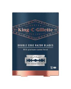 King C. Gillette Best Stainless Steel Platinum Coated Blades For Men's Double Edge Safety Razor, Pack of 10's
