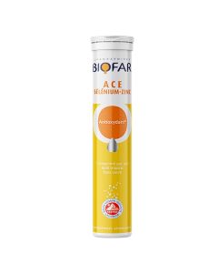 Biofar Vital ACE Selenium-Zinc Antioxidant Effervescent Tablets, Tropical Flavor, Pack of 20's