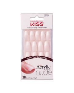 Kiss Salon Acrylic French Nude Nails 28's KAN07C
