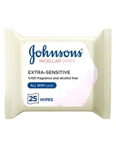 Johnson's Daily Essentials Fragrance Free Facial Cleansing Makeup Remover Wipes, Pack of 25's