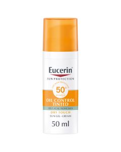 Eucerin Sun Oil Control SPF50+ Sunscreen Medium Tinted Gel-Cream With Dry Touch & Anti-Sine Effect 50ml