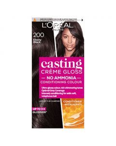 Loreal Casting Cream Gloss Semi-Permanent Conditioning Hair Color 200 Deep Black Kit