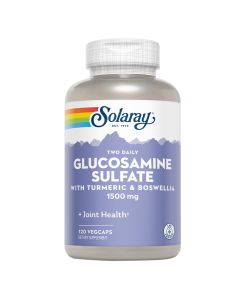 Solaray® Glucosamine Sulfate 1500 mg with Turmeric & Boswellia Veg Capsules 120's