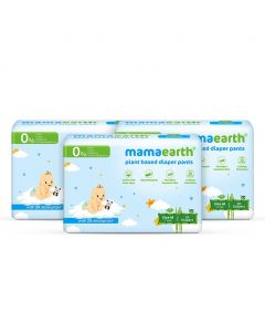Mamaearth Plant Based Diaper Pants Size Medium 7-12 kg 30's Combo Pack 3's