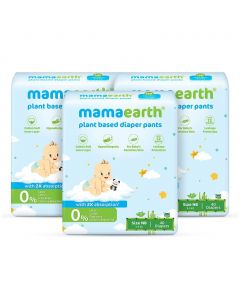 Mamaearth Plant Based Diaper Pants Size New Born 3-5 kg 40's Combo Pack 3's