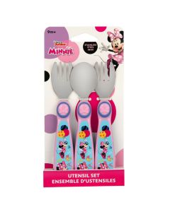The First Years Disney Junior Minnie Sculpted Flatware Set, Pack of 3's