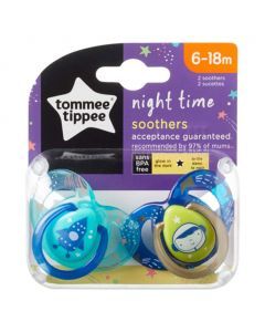 Tommee Tippee Nighttime Soother For Babies 6-18 Months Babies-Pack Of 2