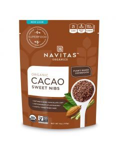 Navitas Organics Plant based Superfood Organic Cacao Nibs Sweetened 113g