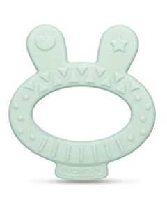 Suavinex Hygge Green Teether For 0 Months+ Baby, Rabbit, Pack of 1's