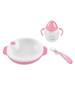 Nuvita Weaning Set For 6 Moths+ Baby - Pink 