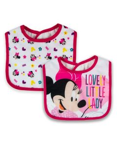 Disney Minnie Mouse Washable Waterproof Cotton Bibs For Babies, Pack of 2's