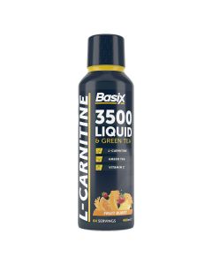 Basix L-Carnitine 3500 & Green Tea Liquid Fruit Punch For Endurance, Fruit Burst 480ml