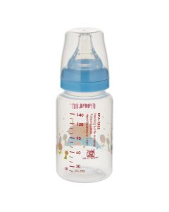 Farlin Little Artist Collection 140ml Standard Neck PP Feeding Bottle Blue For 0+ Months Baby, Pack of 1's