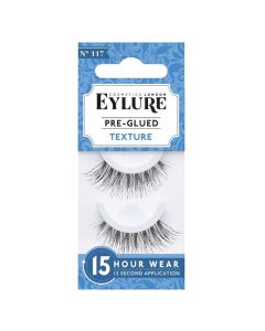 Eylure Pre-Glued False Eye Lashes 15H Wear - Texture No. 117, Pack of 1 pair
