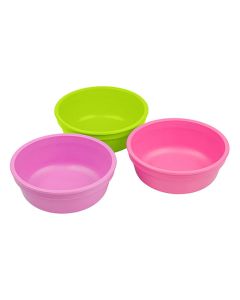 Re Play Stackable Feeding Bowl Set, Butterfly/Purple Combo 12 oz., Pack of 3's