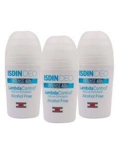 Isdin Deo Lambda Control Intense 48 Hour Alcohol-Free Roll On Emulsion 50ml, 2+1 PROMO PACK