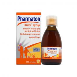 Buy Pharmaton Kiddi Syrup with Multivitamins & minerals, Orange Flavor ...