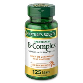 Buy Nature's Bounty B-Complex with Folic Acid Plus Vitamin C Tablets ...